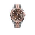 Datejust 41MM 126331 Chocolate Diamond Dial Fluted Bezel Two Tone Rose Gold Jubilee Bracelet