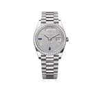 Day-Date 40 President White Gold Diamond Paved Dial with Sapphires 228349RBR
