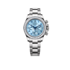 Daytona 40mm Baguette Diamond Bezel IceBlue Arabic Dial 116576TBR-0005