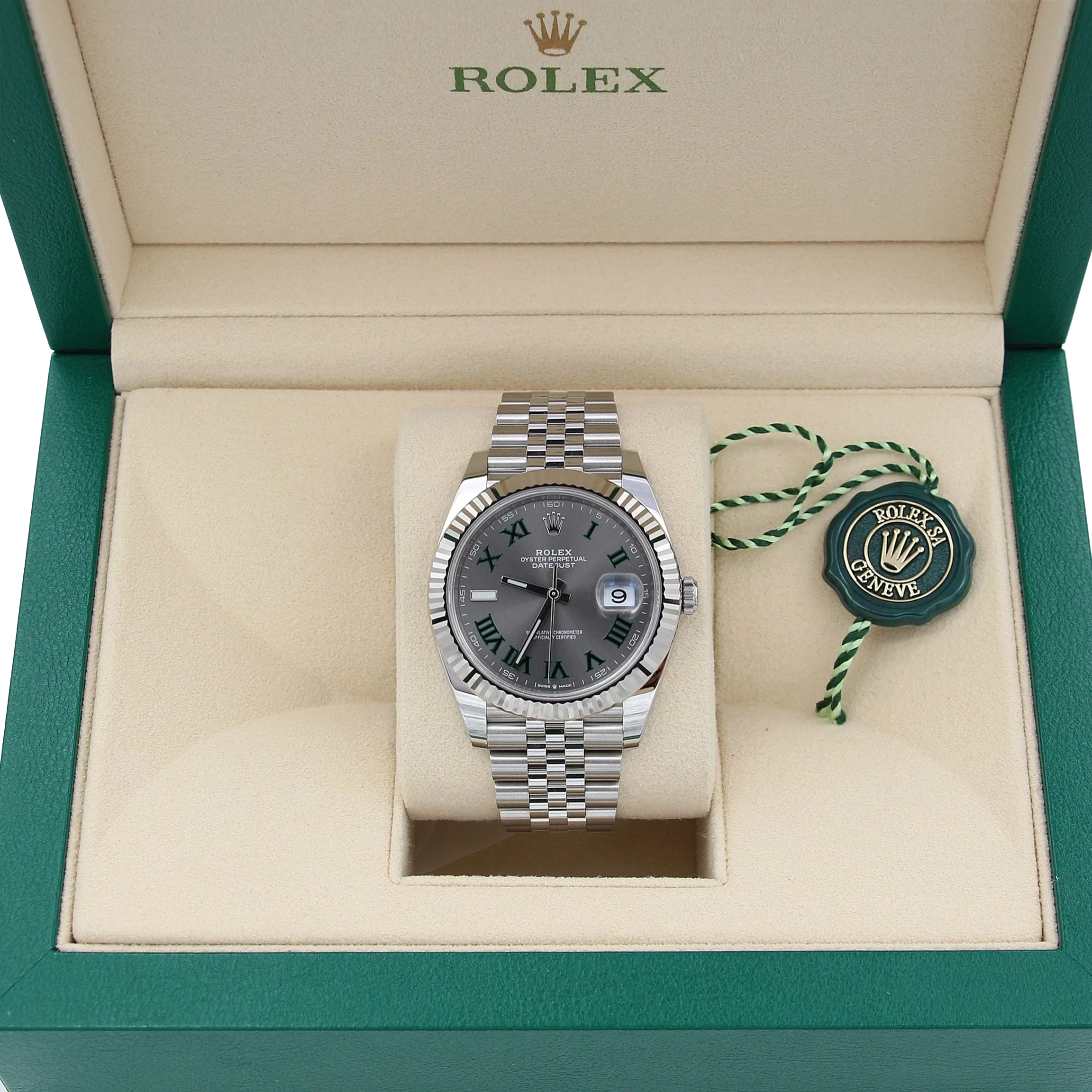 Datejust 41mm 126334 Wimbledon Stainless Steel Slate Dial Oyster