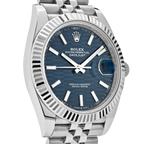 Datejust 41mm 126334 Stainless Steel Fluted Motif Blue Dial Jubilee