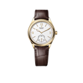 Perpetual 1908 39mm Yellow Gold White Dial Brown Alligator Leather Strap m52508-0006
