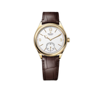 Perpetual 1908 39mm Yellow Gold White Dial Brown Alligator Leather Strap m52508-0006