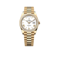 Day-Date 40 228348RBR Yellow Gold Diamond Bezel White Dial