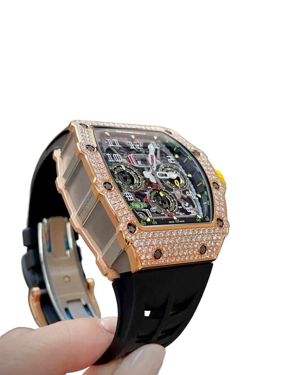 RM 11-03 Flyback Chronograph Diamond Set Rose Gold