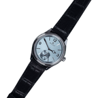 Perpetual 1908 39mm White Gold Platinum Ice Blue Dial Black Alligator Leather Strap m52506-0003