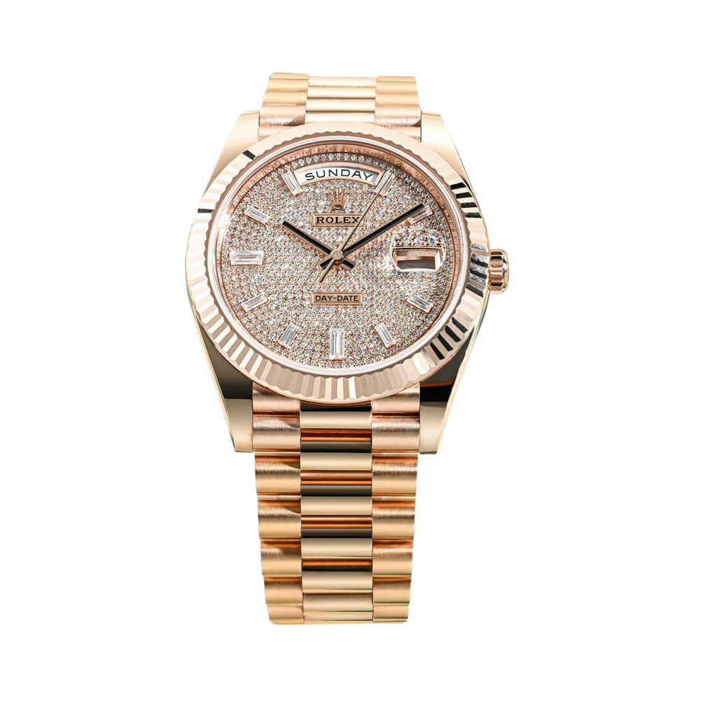 Day-Date 40mm Rose Gold Pavè Diamond Dial m228235-0036