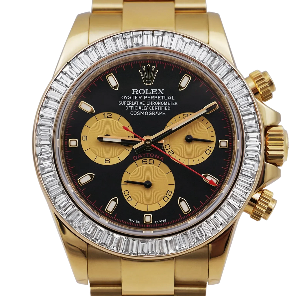 Daytona 116508 40mm 18ct Yellow Gold Black Dial Diamond