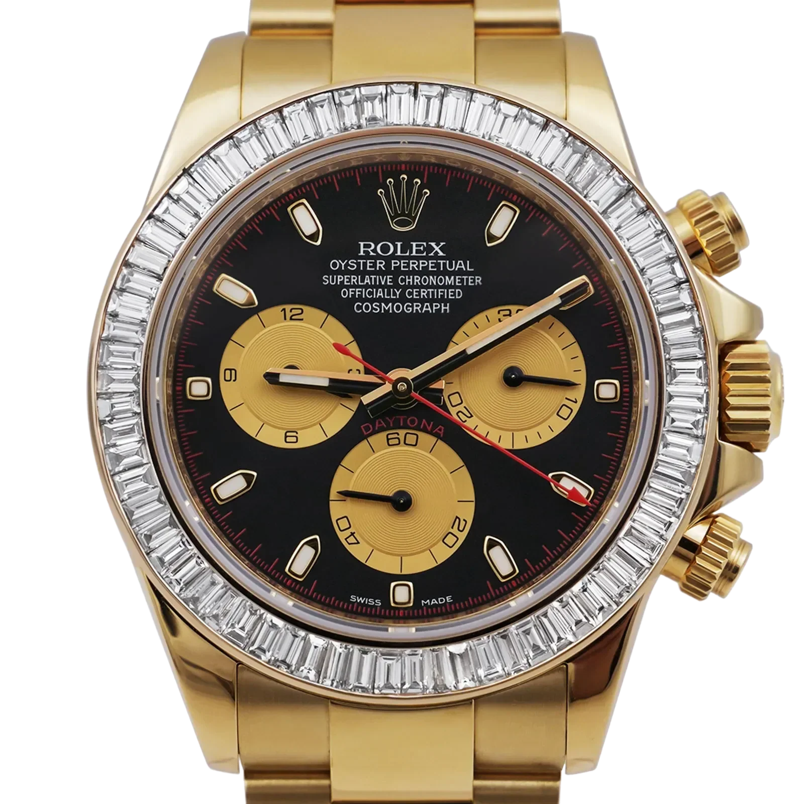 Daytona 116508 40mm 18ct Yellow Gold Black Dial Diamond
