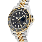 GMT-Master II  40mm Stainless Steel Yellow Gold Black Dial Jubilee 126713GRNR-0001