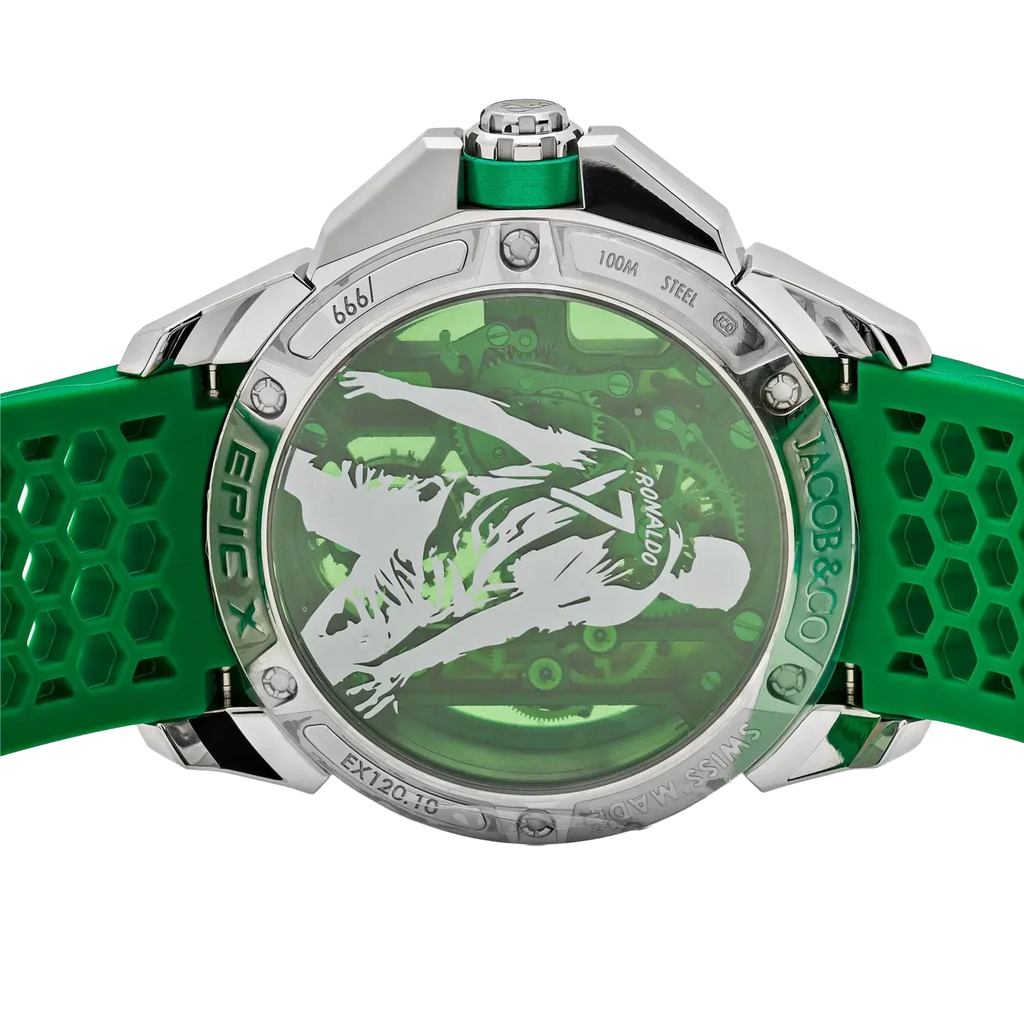 Epic X CR7 44mm Heart of CR7 Stainless Steel Green on Strap EX120.10.AD.AA.ABRUA