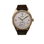 Perpetual 1908 39mm Yellow Gold White Dial Brown Alligator Leather Strap m52508-0006