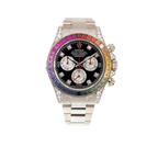 Daytona 116599RBOW Rainbow White Gold Black Diamond Dial Sapphire Bezel