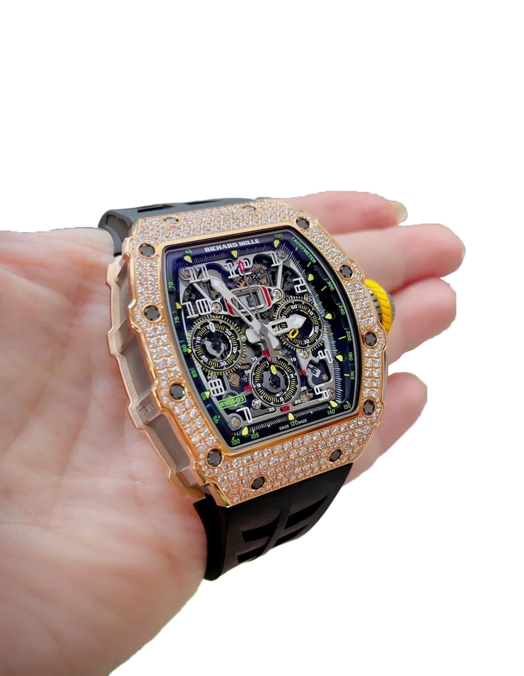 RM 11-03 Flyback Chronograph Diamond Set Rose Gold