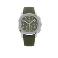 Aquanaut 42mm 5968G-010 Chronograph White Gold Khaki Green Dial