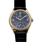 Perpetual 1908 39mm Yellow Gold Black Dial Black Alligator Leather Strap m52508-0002