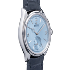 Perpetual 1908 39mm White Gold Platinum Ice Blue Dial Black Alligator Leather Strap m52506-0003