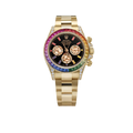 Daytona 126598RBOW 40mm Rainbow Yellow Gold Black Dial Sapphire Bezel