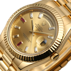President Day-Date II 41mm 218238 18k Yellow Gold & Ruby Dial