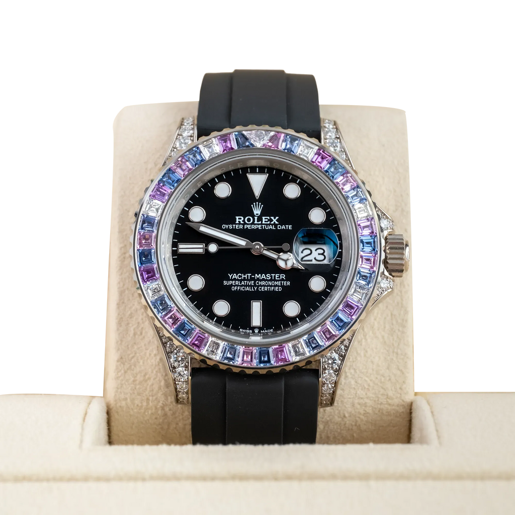 Yacht-Master Cotton Candy 40mm White Gold Black Dial Oysterflex 126679SABR