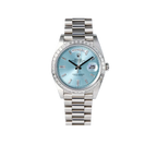 Day-Date 40mm Ice Blue Dial Baguette Set Bezel 228396TBR