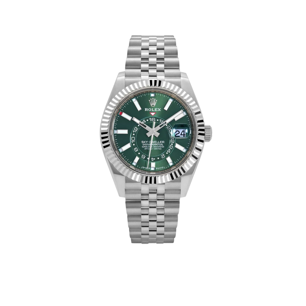 Sky-Dweller Stainless Steel Green Dial Jubilee 336934-0002 New