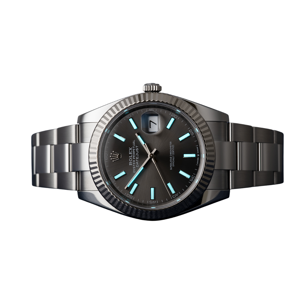 Datejust 41 mm Stainless Steel Slate Dial Oyster M126334-0013 New