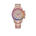 Daytona 116595RBOW Rainbow Rose Gold Pave Diamond Dial Sapphire Bezel