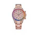 Daytona 116595RBOW Rainbow Rose Gold Pave Diamond Dial Sapphire Bezel