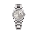 Day-Date 40mm Silver Dial 18 kt White Gold Diamonds 228349RBR-0001