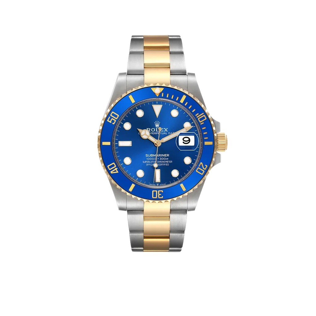 Submariner 41mm Steel Yellow Gold Blue Dial Mens Watch 126613