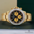 Daytona 116508 40mm 18ct Yellow Gold Black Dial Diamond