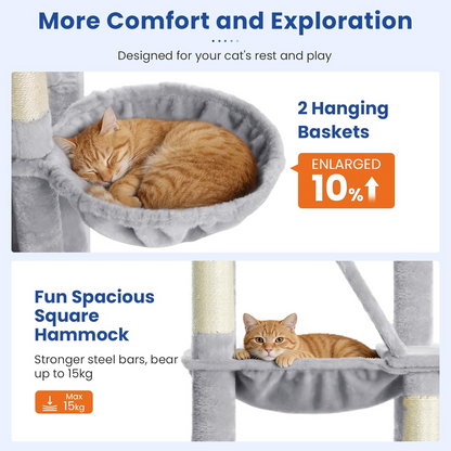 Cat Tree 82 in Multi-Level Cat Tower for Indoor Cats