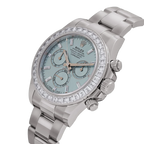 Daytona 126576TBR Platinum Ice Blue Diamond Dial Diamond Bezel