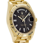 President Day-Date 40mm Black Dial Yellow Gold Diamond Mens Watch 228238