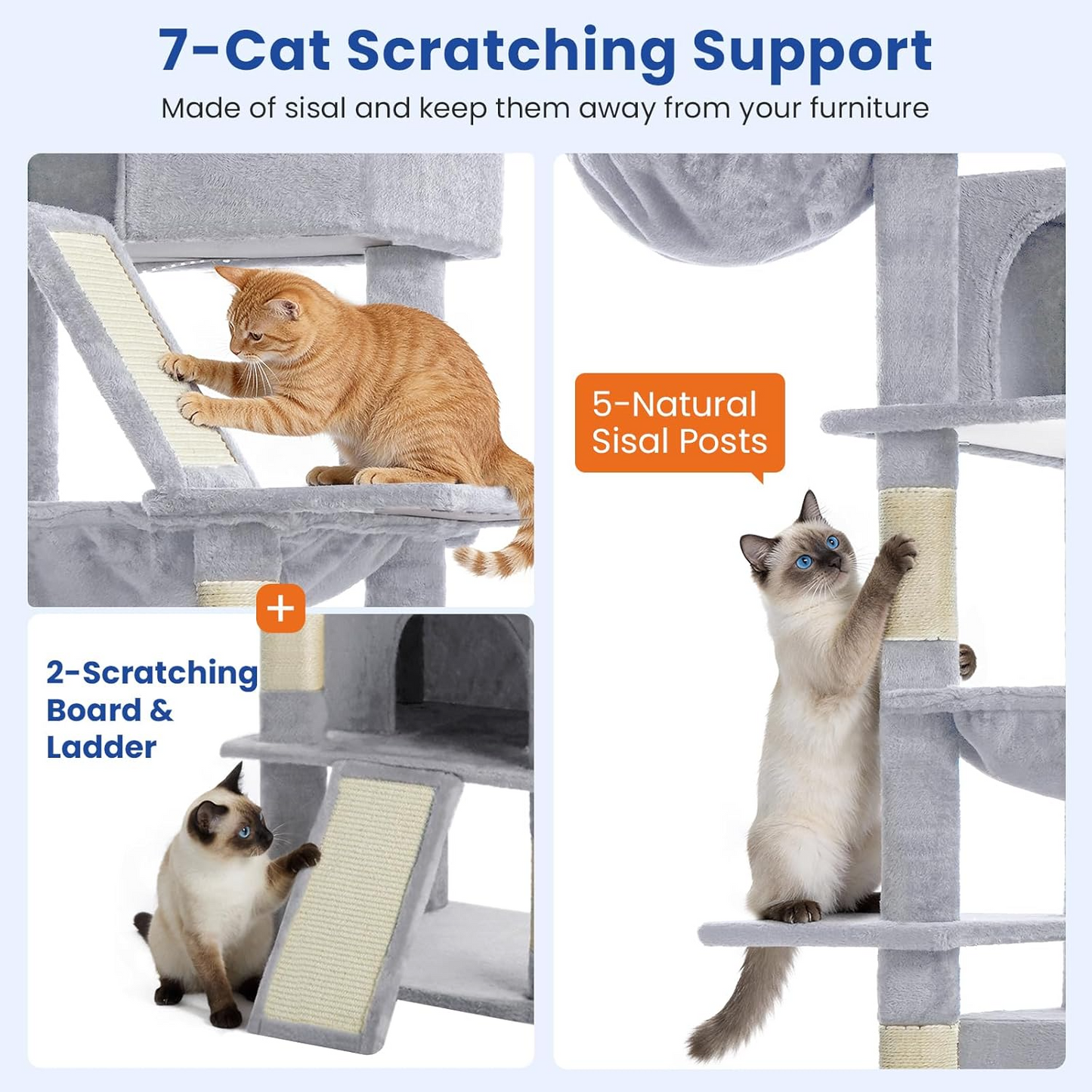 Cat Tree 82 in Multi-Level Cat Tower for Indoor Cats