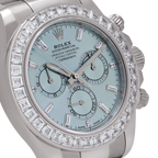 Daytona 126576TBR Platinum Ice Blue Diamond Dial Diamond Bezel