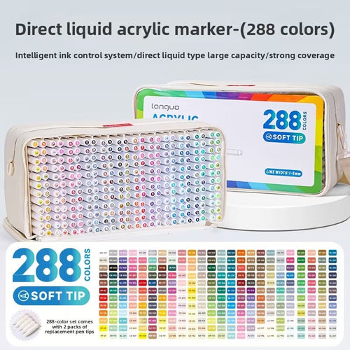SOLZERY 288 Colors Acrylic Paint Markers