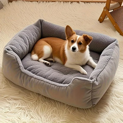 Comfortable Plush Square Pet Bed
