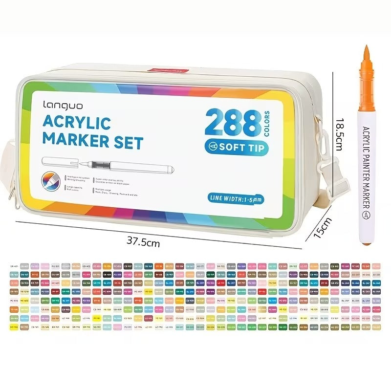 SOLZERY 288 Colors Acrylic Paint Markers