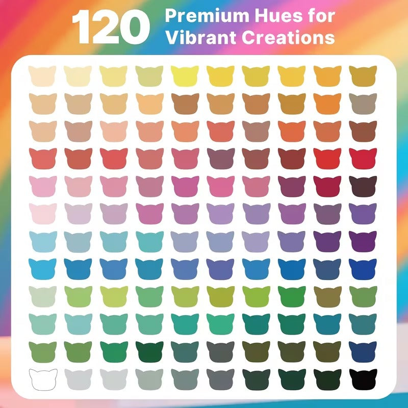 SOLZERY 120 Colors Acrylic Paint Markers