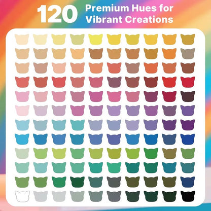 SOLZERY 120 Colors Acrylic Paint Markers