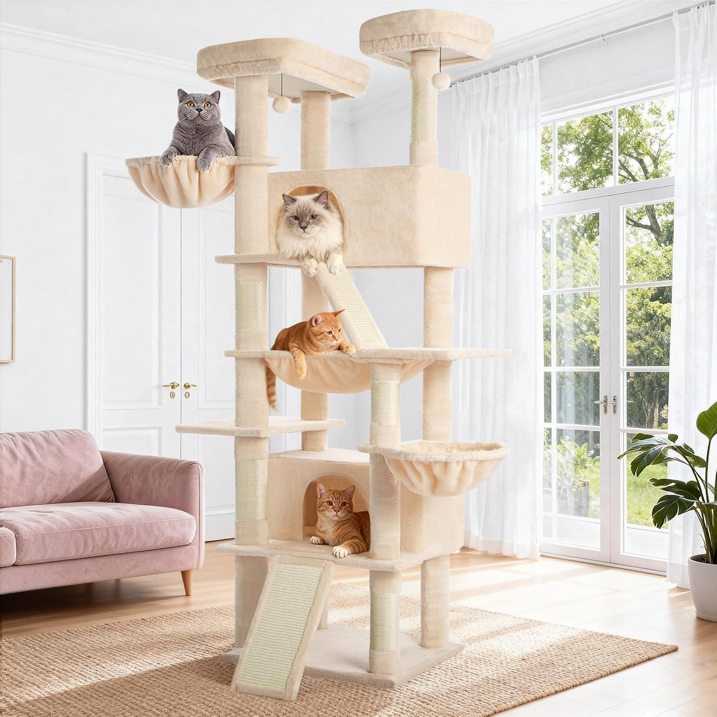Cat Tree 82 in Multi-Level Cat Tower for Indoor Cats