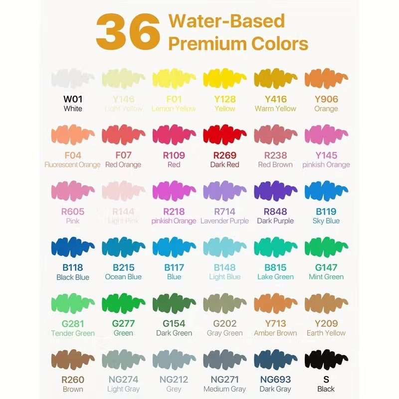 36 Colors Acrylic Paint Markers