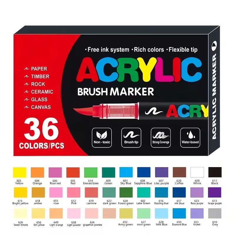 SOLZERY 120 Colors Acrylic Paint Markers
