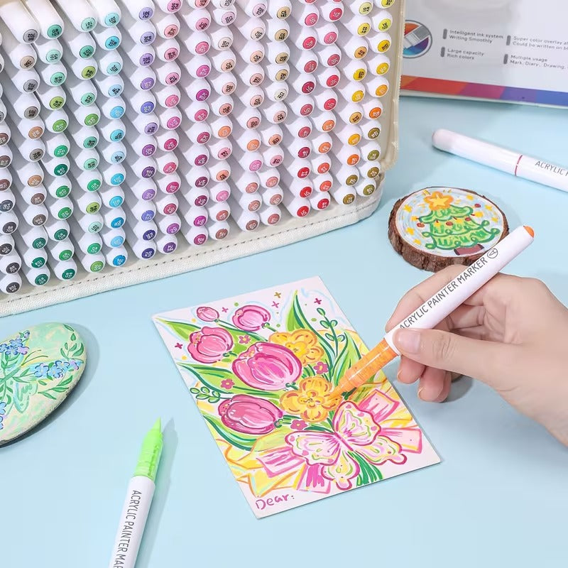 SOLZERY 288 Colors Acrylic Paint Markers
