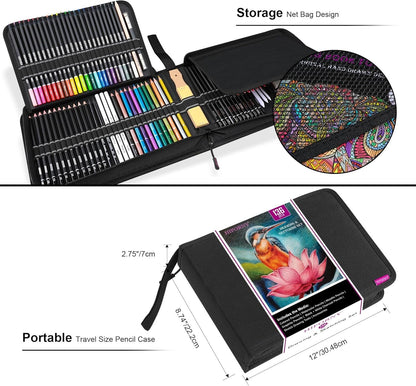 SOLZERY 136 PCS Drawing & Sketching Set