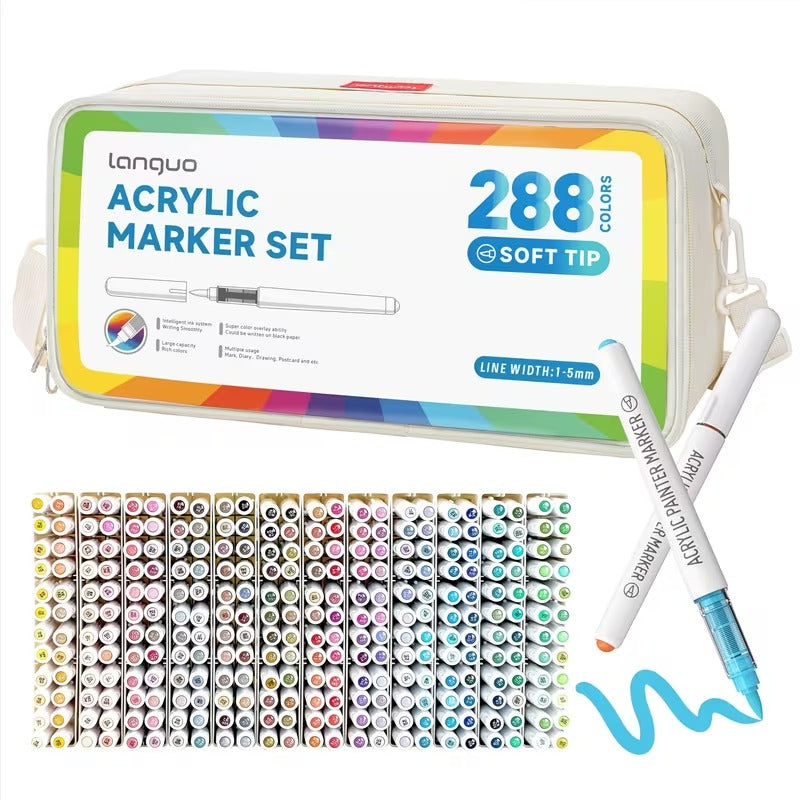 SOLZERY 288 Colors Acrylic Paint Markers