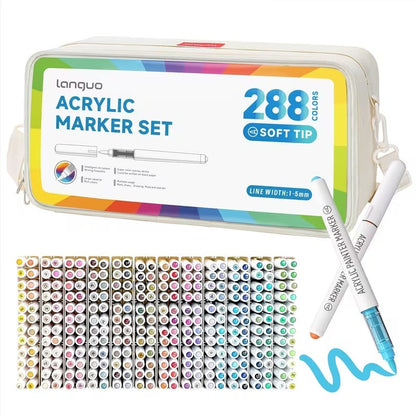 SOLZERY 288 Colors Acrylic Paint Markers