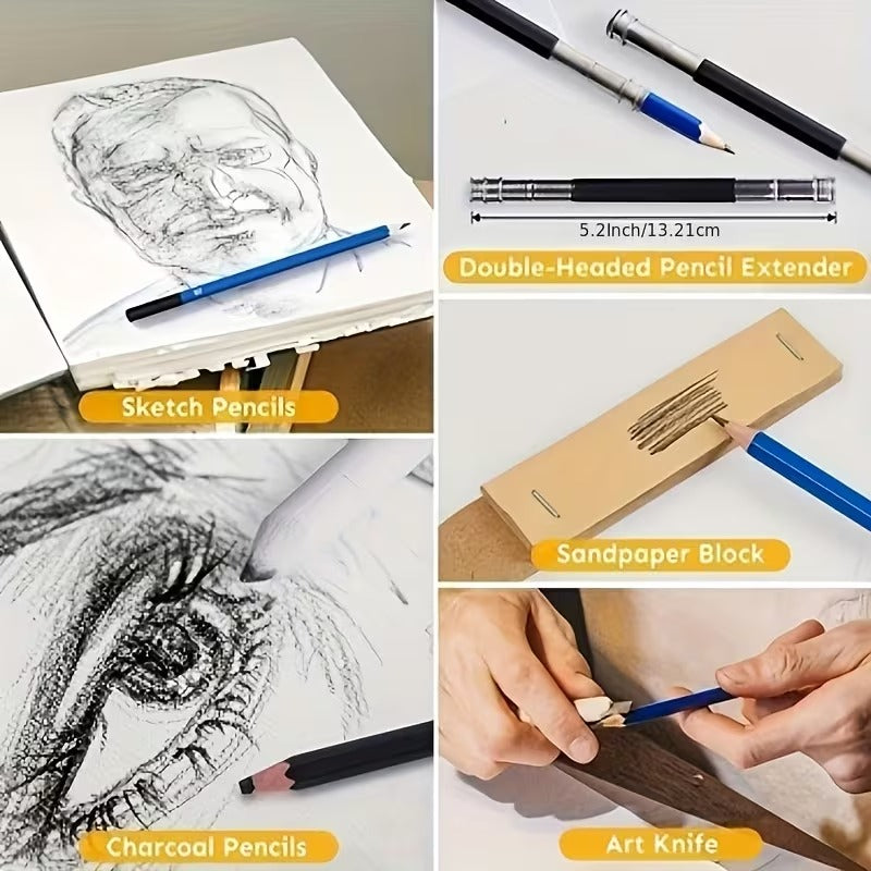 35pcs Professional Drawing Pencil & Charcoal Art Supplies